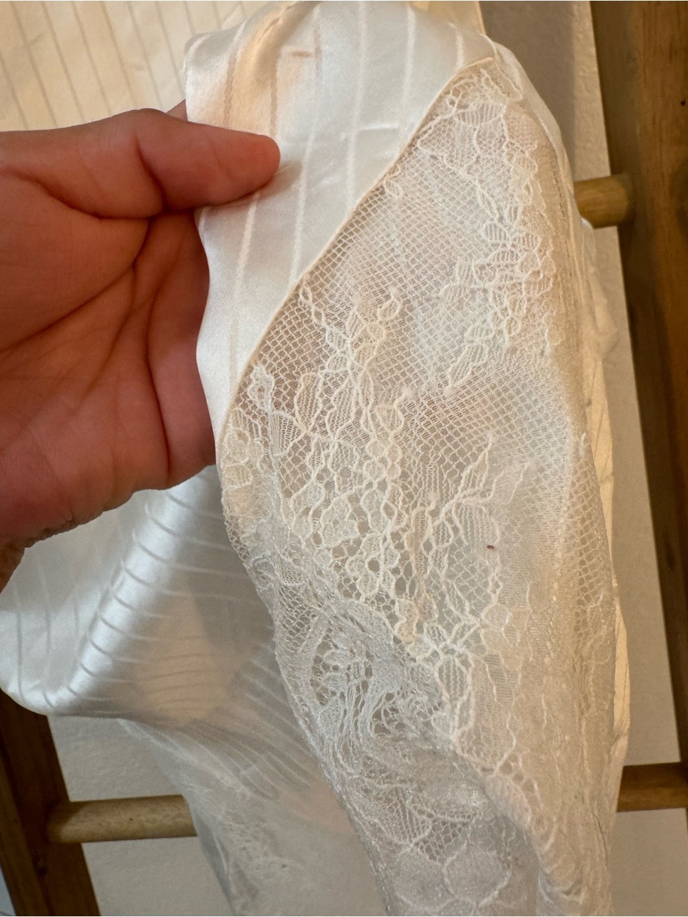 House of Harlow 1960 Ivory Lace-Trim Slip Romantic Dress Satin Whimsical Size S - Picture 12 of 12
